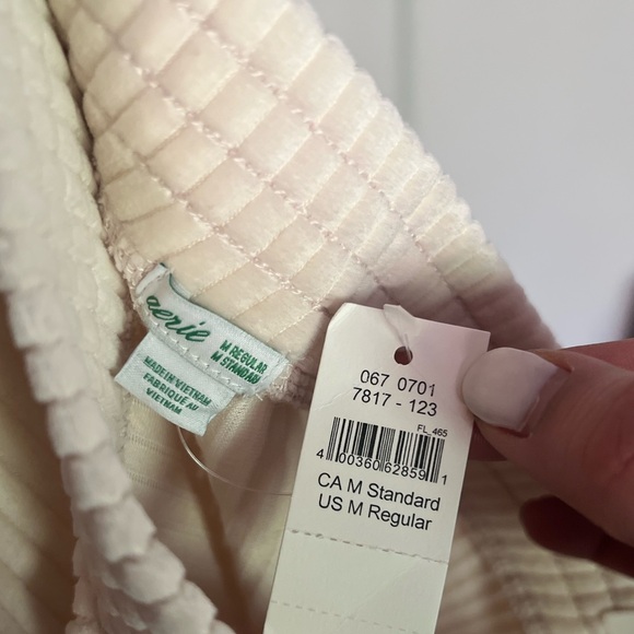 Aerie Groove On Velour Rib Flared High Rise Pants, Cream, NWT Retail $60 - Picture 6 of 7